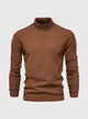 Men's long-sleeve ribbed turtleneck sweater
