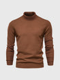 Men's long-sleeve ribbed turtleneck sweater