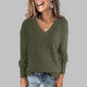 Women's V-Neck Long Sleeve Top — Relaxed Fit Everyday Top