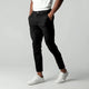 Men's slim chino trousers with cropped legs and front pockets