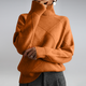 Women's geometric diamond turtleneck sweater with long sleeves