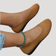 Women's knit flat shoes with rounded toes and flat soles