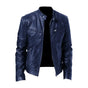 Men's zip front jacket with stand collar and multiple zipped pockets