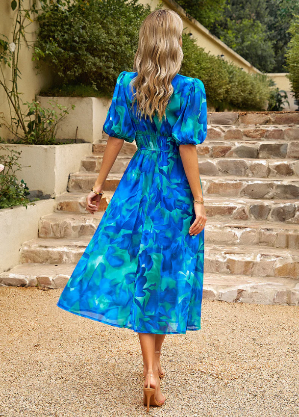 Fiora - Floral Smocked Midi Dress