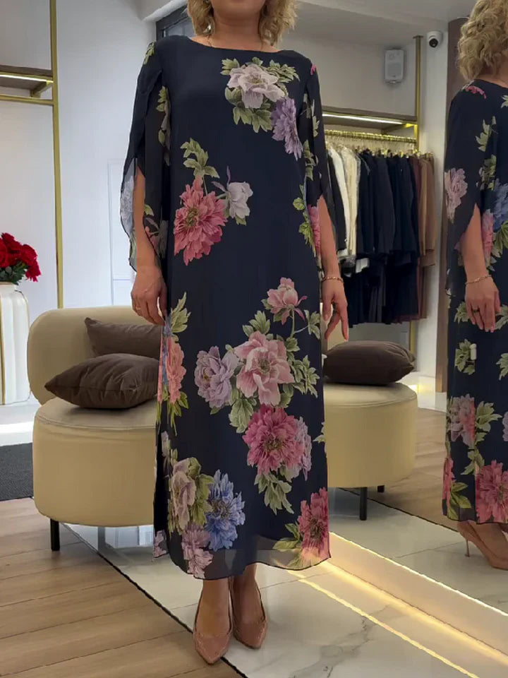 Aurelie - Floral Chiffon Maxi Dress