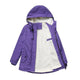 Women's hooded winter coat with contrasting lining and zip front