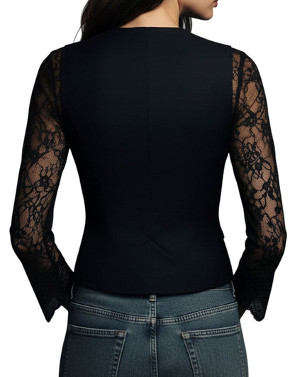 Celeste - Elegant Lace Panel Vest