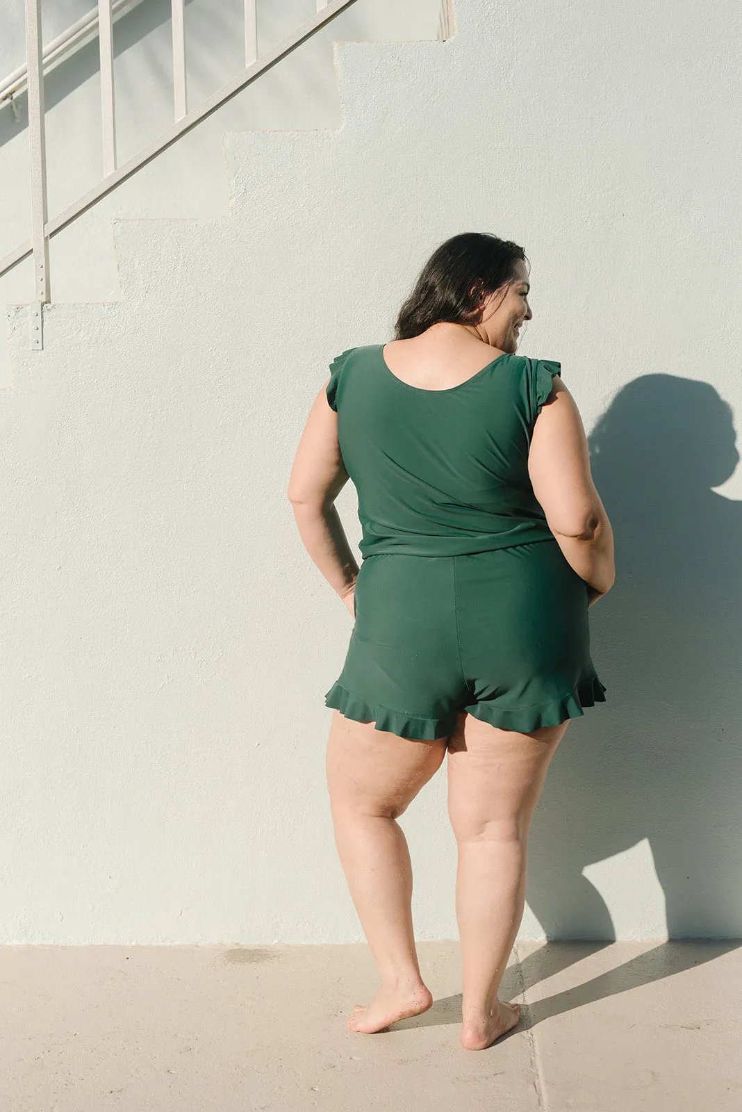 Celeste V Neck Swim Romper