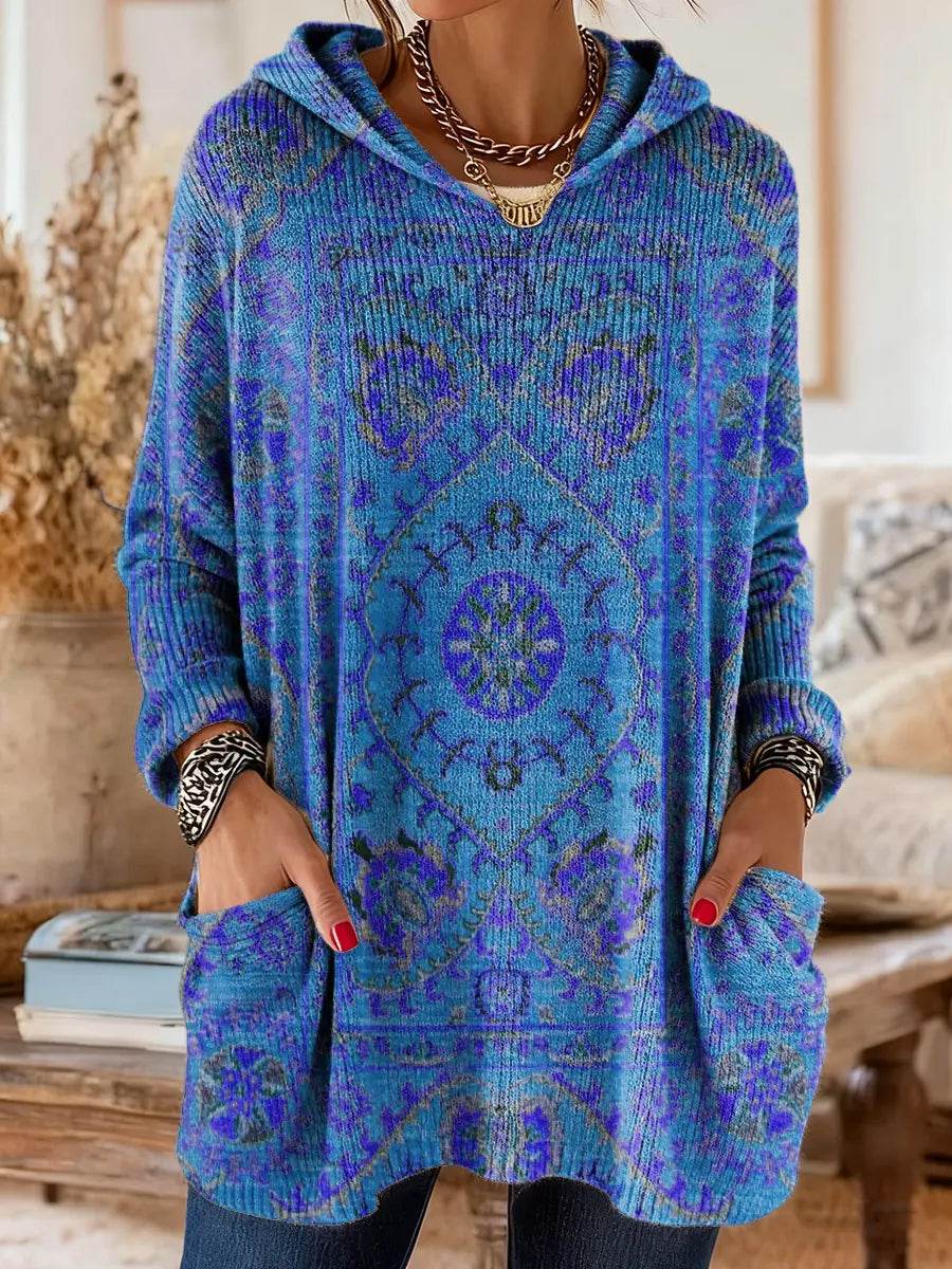Seraphina - Retro Hooded Knit Tunic