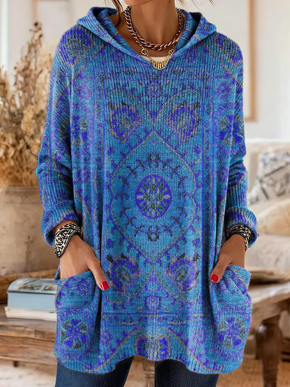 Seraphina - Retro Hooded Knit Tunic