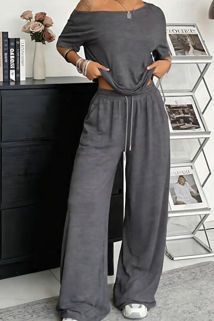 Rhea - Off-shoulder two-piece set