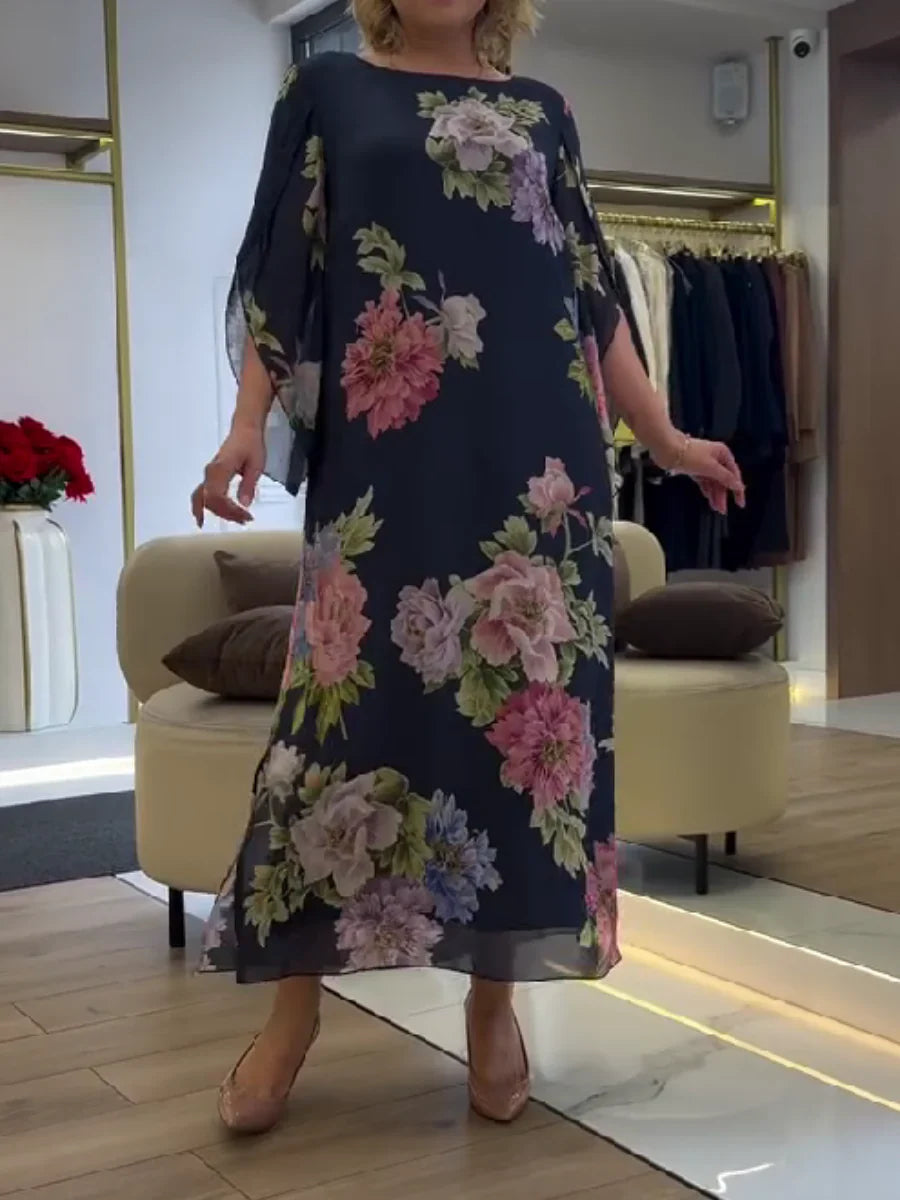Aurelie - Floral Chiffon Maxi Dress