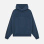 Women's hooded pullover hoodie with tonal chest lettering and kangaroo pocket