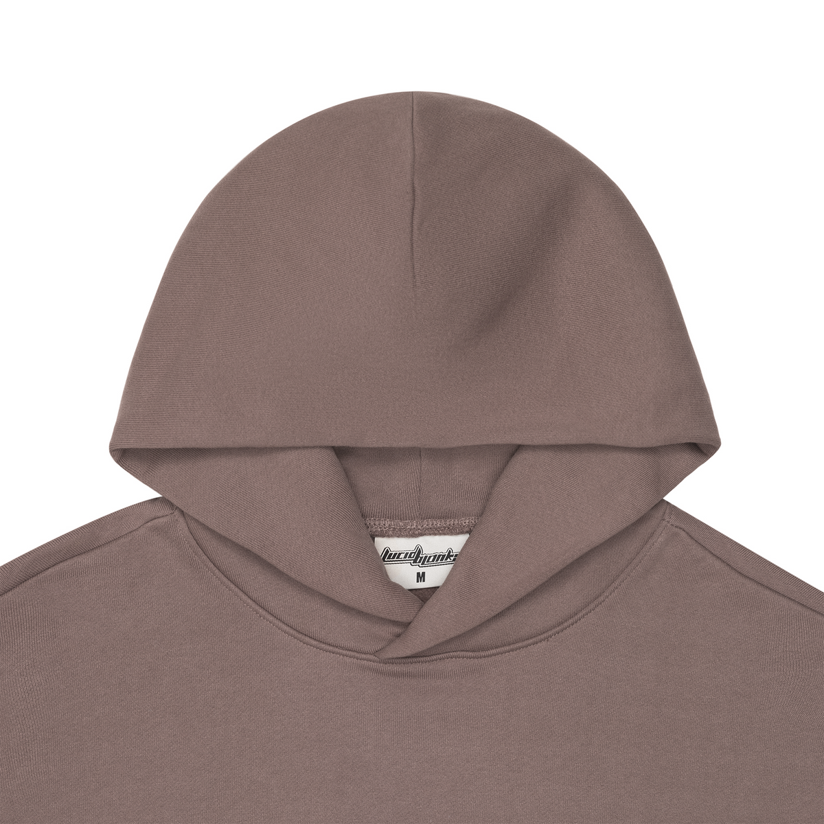 Women's brown hooded sweatshirt with long sleeves and front kangaroo pocket