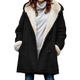 Women's hooded duffle coat with toggle fastenings and front pockets