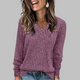Women's V-Neck Long Sleeve Top — Relaxed Fit Everyday Top