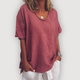 Women's Relaxed Scoop-Neck T-Shirt — Loose Soft Lightweight Summer Tee