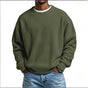 Men's long-sleeve textured crew neck sweatshirt with ribbed trims