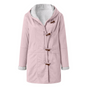 Women's hooded duffle coat with toggle fastenings and front pockets