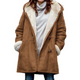 Women's hooded duffle coat with toggle fastenings and front pockets