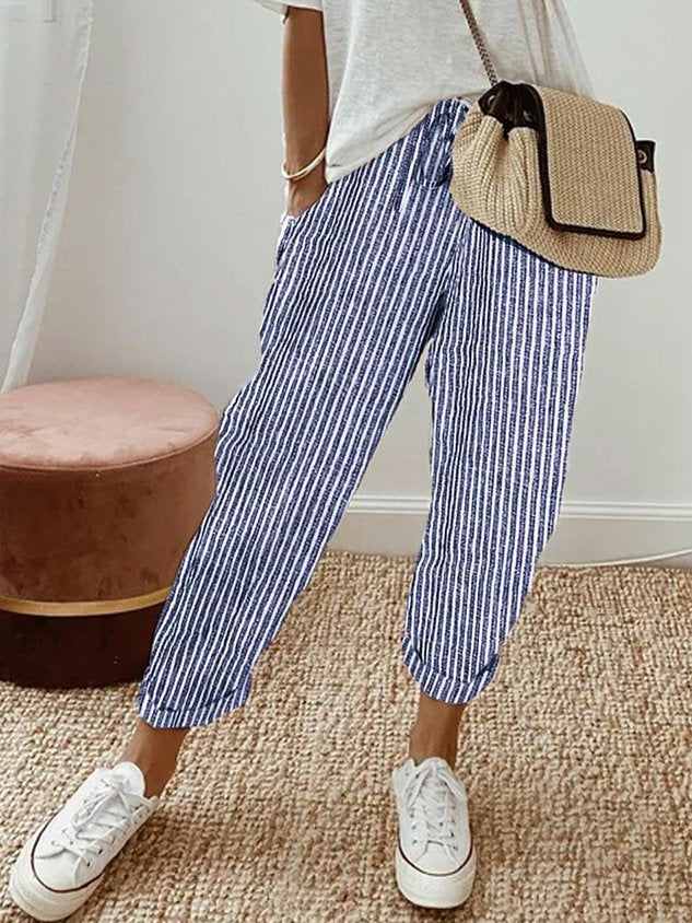 Louisa Linen Look Drawstring Trousers