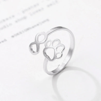 Aislinn Infinity Paw Ring 2