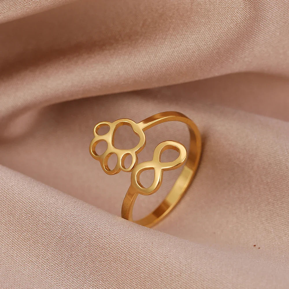 Aislinn Infinity Paw Ring 3