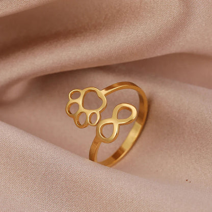 Aislinn Infinity Paw Ring 3