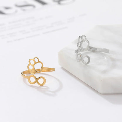 Aislinn Infinity Paw Ring 4