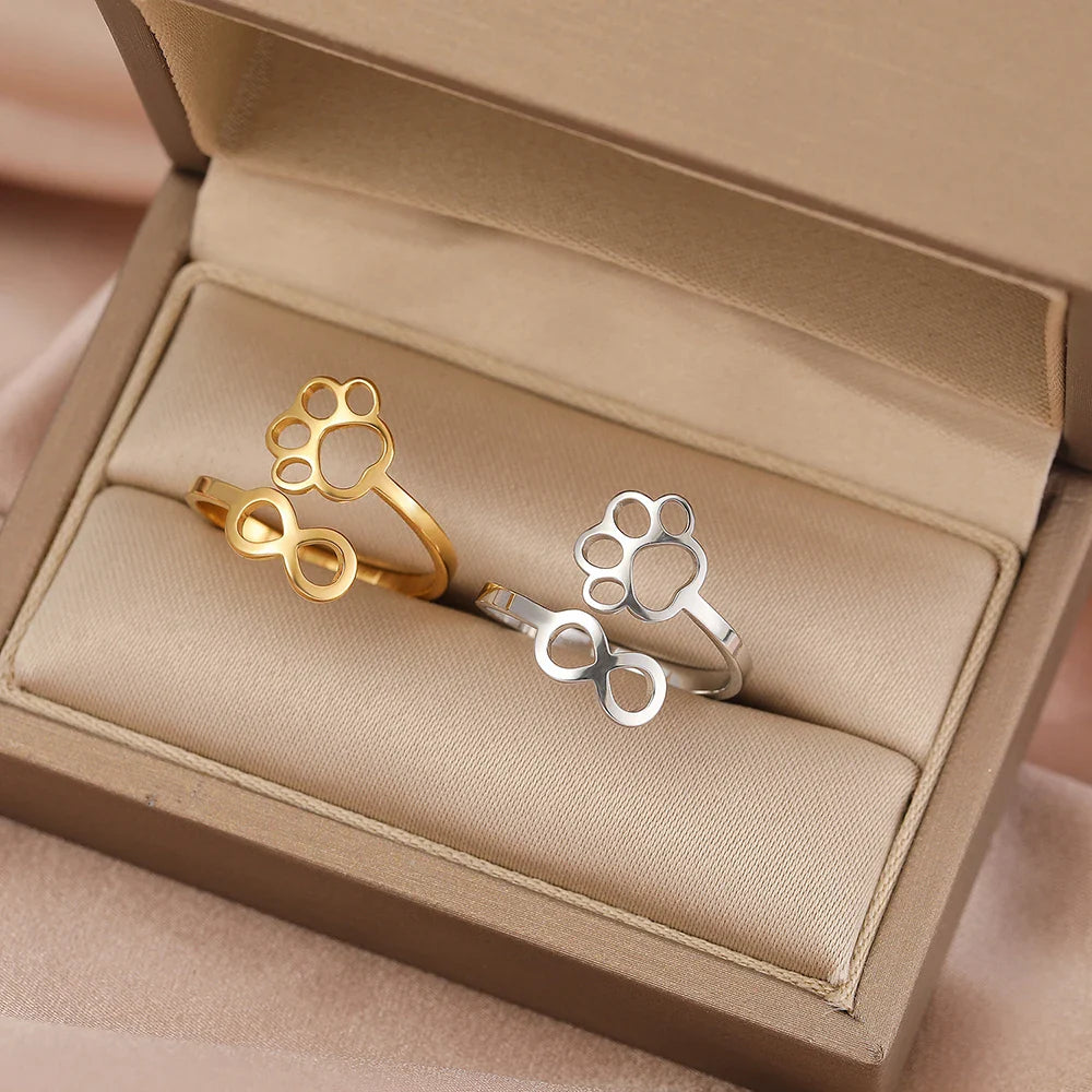 Aislinn Infinity Paw Ring 5