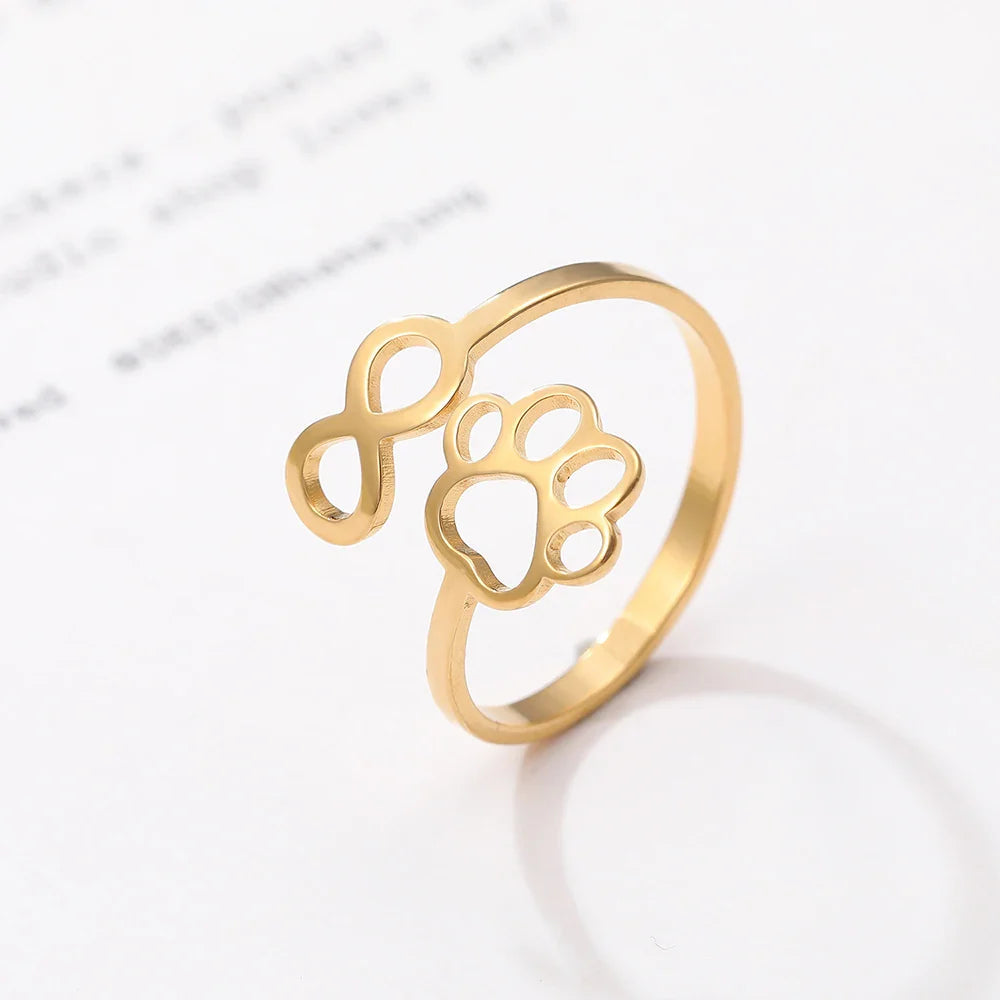 Aislinn Infinity Paw Ring 7