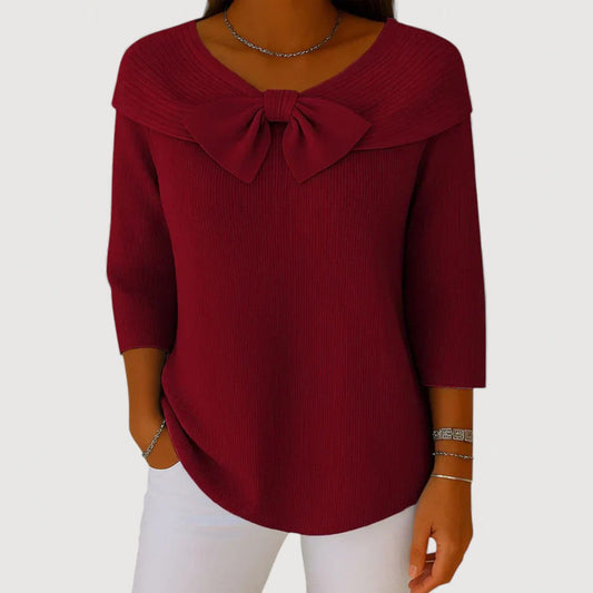 Alyssa Bow Knit Top 0