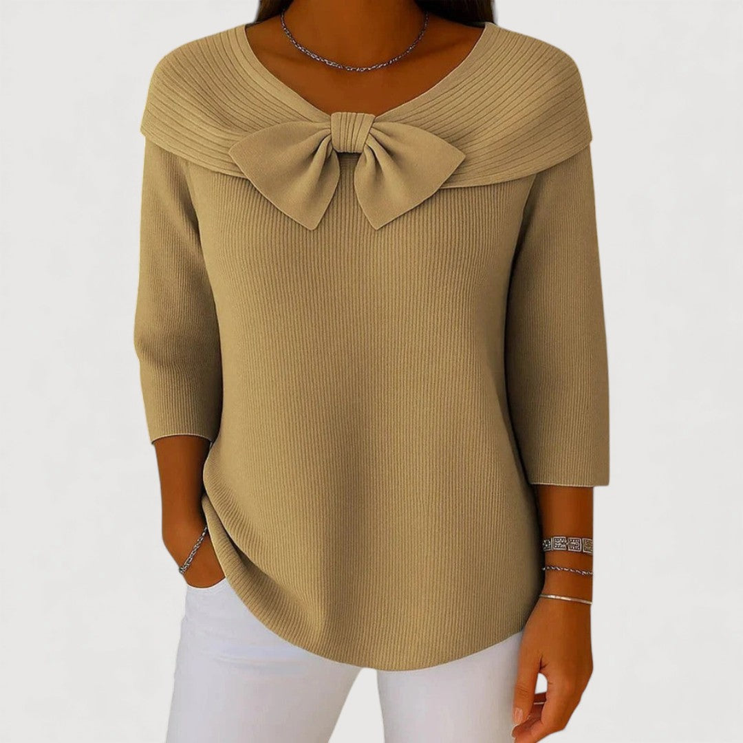 Alyssa Bow Knit Top 1