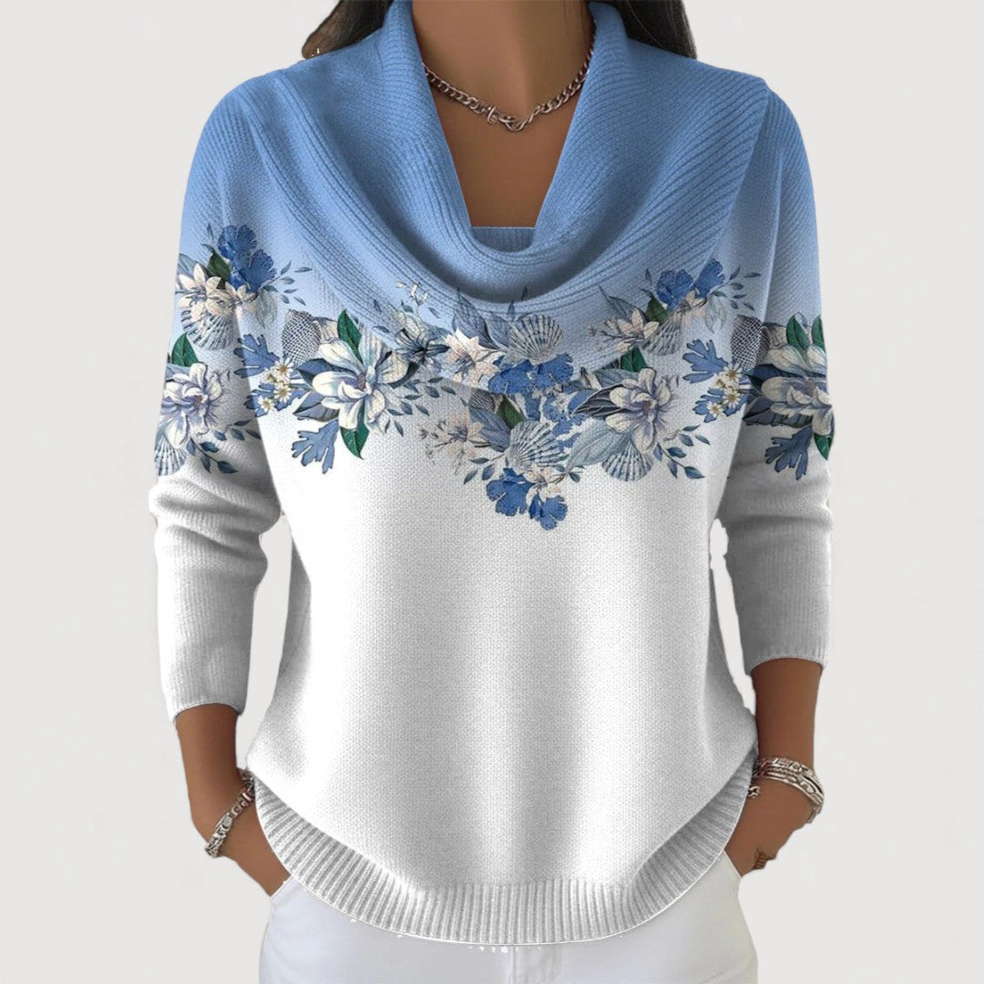 Alyssa Floral Cowl Jumper 1