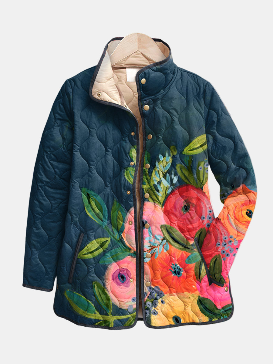 Alyssa Vintage Floral Quilted Jacket 0