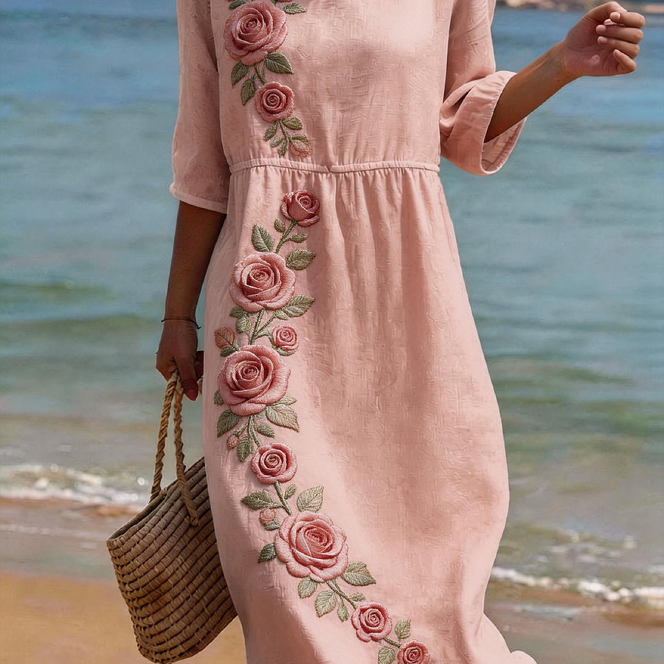 Amaris Floral Midi Dress 0