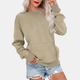 Women's oversized crew neck sweatshirt with kangaroo pocket