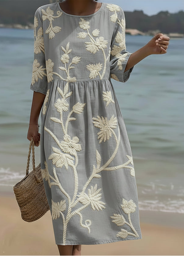 Aria Floral Midi Dress 0