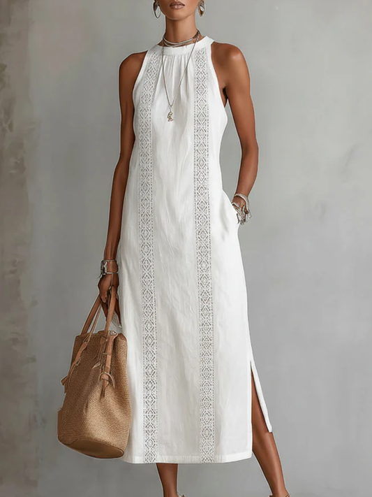 Aurelia Lace Detail Midi Dress 0