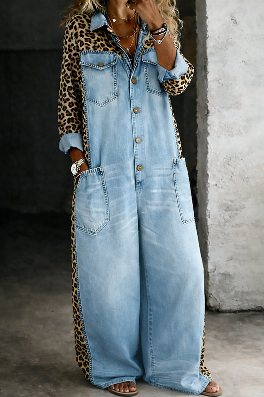 Aurelia Relaxed Denim Jumpsuit 0