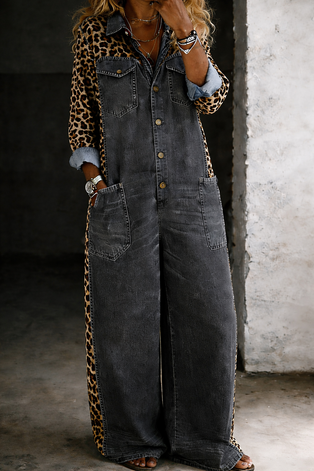 Aurelia Relaxed Denim Jumpsuit 4