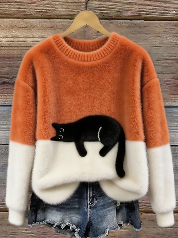 Ayla Cat Graphic Sweater 0