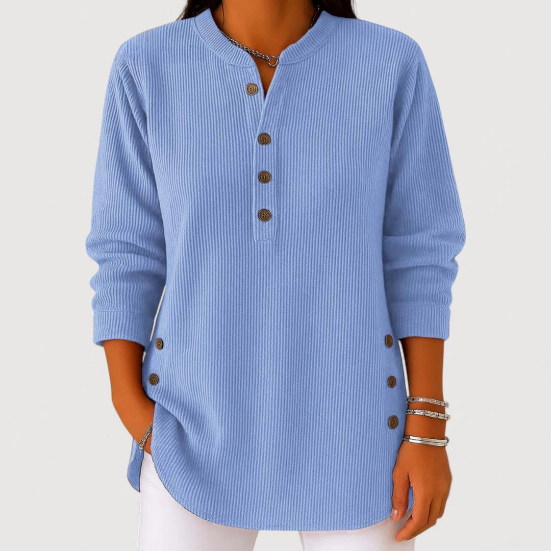 Ayla Cozy Button Top 0