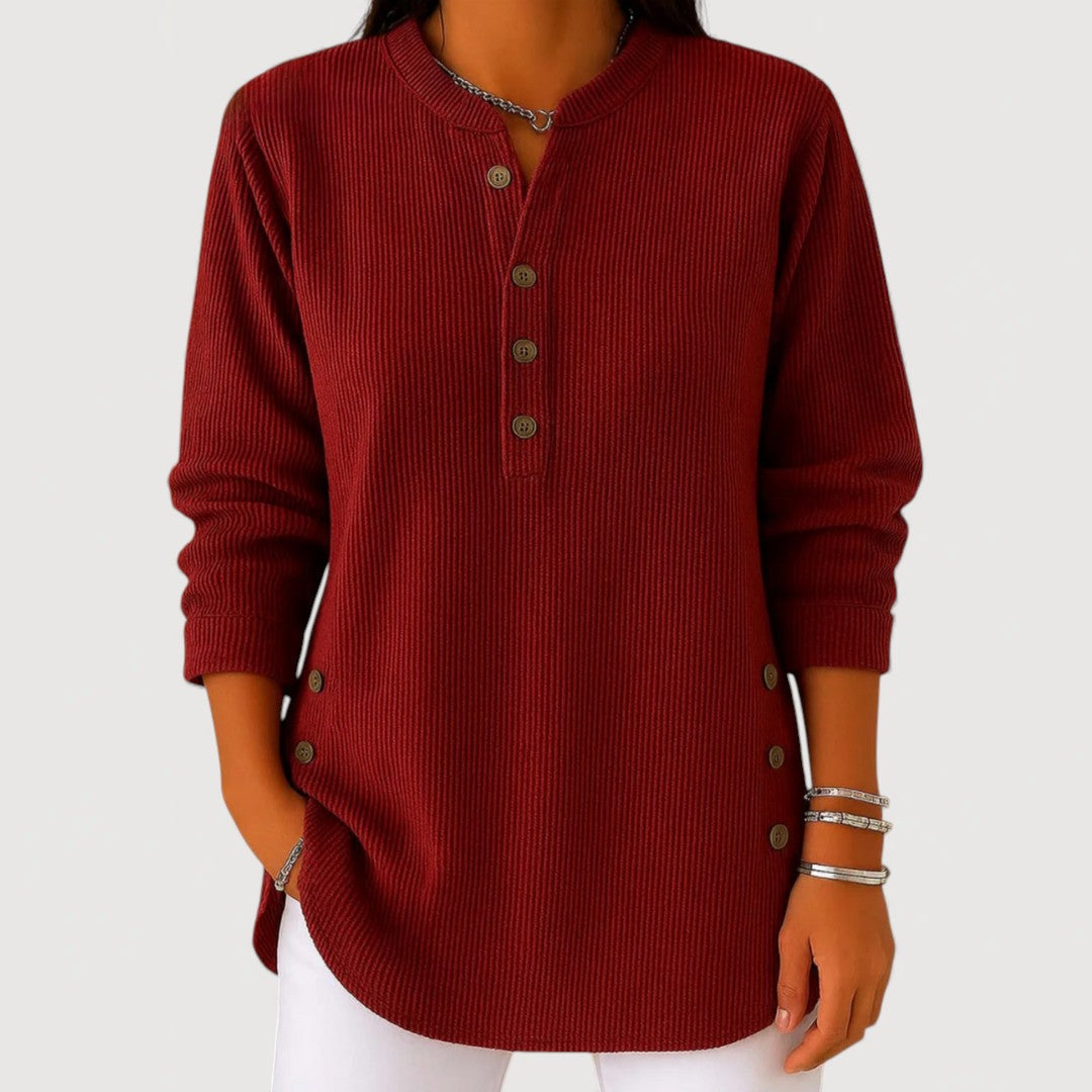 Ayla Cozy Button Top 1