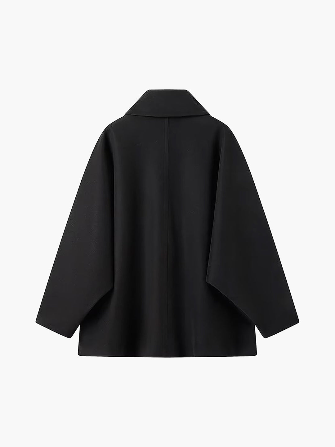 Women's oversized button coat with wide collar and front pockets