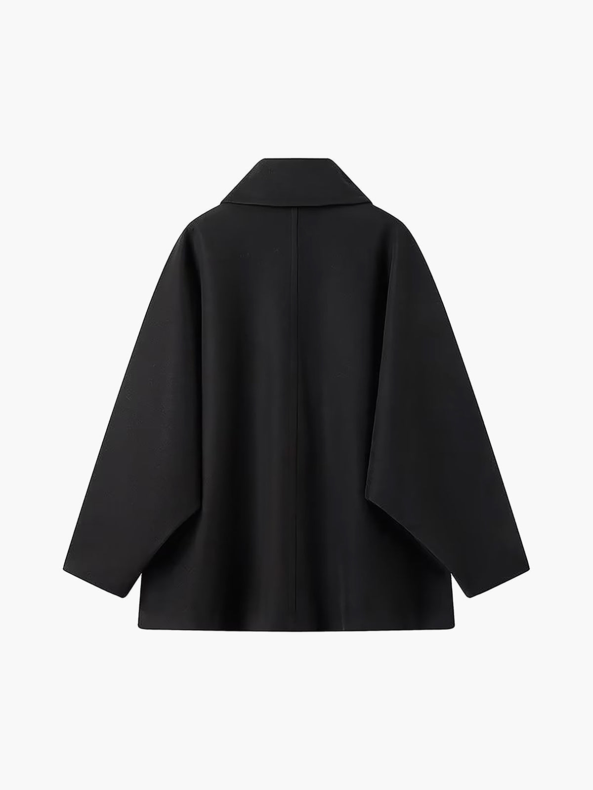 Women's oversized button coat with wide collar and front pockets