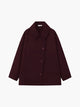 Women's oversized button coat with wide collar and front pockets