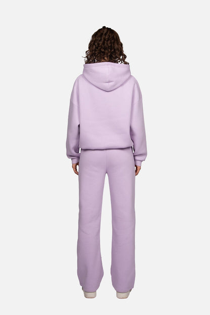 Sweat à capuche à logo lavande femme, col capuche, manches longues