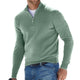 Men's plain quarter-zip knit sweater with stand collar