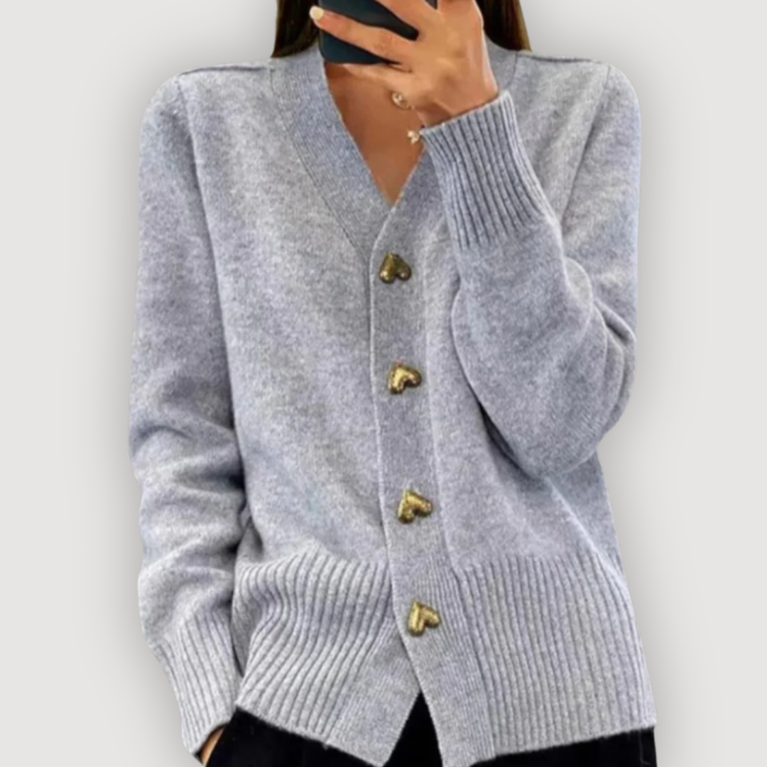 Bianca Heart Button Cardigan 0